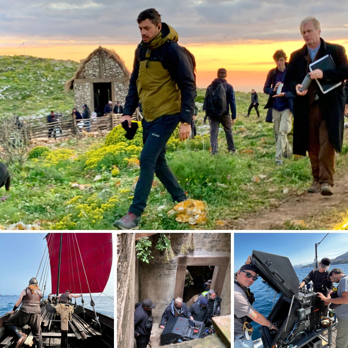 LFA Alumnus Gianmarco Formica on set of The Odyssey